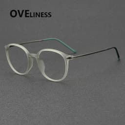 2025 Acetate Titanium Glasses Frame for Men Women Brand Design Retro Vintage Round Eyeglasses frames High Quality male Eyewear