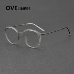 2025 Acetate Titanium Glasses Frame for Men Women Brand Design Retro Vintage Round Eyeglasses frames High Quality male Eyewear