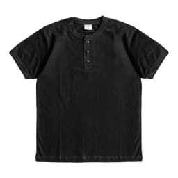 Sauce Zhan Mens T Shirts Henry Collar Pure Cotton Solid 5 Color Summer Short Sleeve Vintage Style Regular Fit 230g/m²