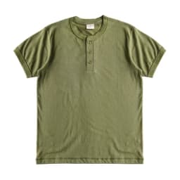 Sauce Zhan Mens T Shirts Henry Collar Pure Cotton Solid 5 Color Summer Short Sleeve Vintage Style Regular Fit 230g/m²
