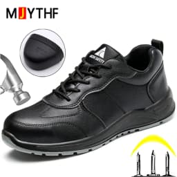 Male Steel Toe Cap Safety Shoes Waterproof Work Shoes Indestructible Work Sneakers Men Shoes Anti-puncture Security Footwear