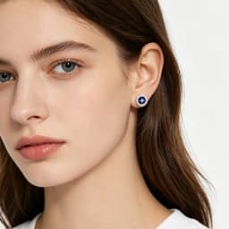APIR Blue Sapphire Moissanite Stud Earrings for Men Women 925 Sterling Silver Marquise Blue Stone Diamonds Earrings Jewelry Gift