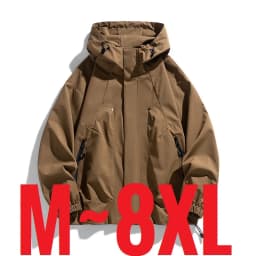 Big Size Mens Oversize Jacket Hooded Waterproof Windbreaker Male Plus Large Spring 8XL 120kg Coat Outwear Camping Fishing Hiking