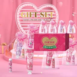 96 Pieces Hand Cream and Lip Balm Gift Set - Includes Pink Gift Bag and Bow Card, Suitable for Wedding, Holiday Gift Distributio