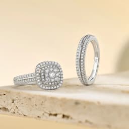 Newshe GRA Certified Moissanite Wedding Rings for Women 925 Sterling Silver Brilliant Round Engagement Ring 2Pcs Bridal Set