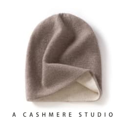 High Quality Pure Cashmere Hat for Men and Women Winter Double Layer Thicken Knitted Skullies Beanies Caps Female Outdoor Hats