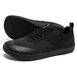HOBIBEAR Wide Toe Shoes Mens Womens Minimalist Mesh Artificial Leather Sneakers Lace Up Lightweight Breathable Walking Shoes