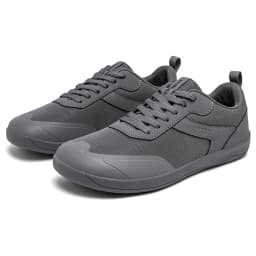 HOBIBEAR Wide Toe Shoes Mens Womens Minimalist Mesh Artificial Leather Sneakers Lace Up Lightweight Breathable Walking Shoes
