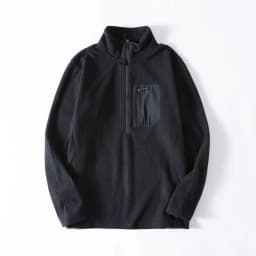 New Comfortable and Thick Men's and Women's Sports Semi-zipper Fleece Sweatshirt with Wavy Fleece and Long-sleeved Sweatshirt