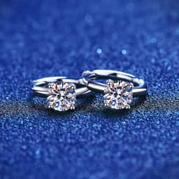 Moissanite Small Hoop Earrings Lab Diamond Hoop Huggies Earrings Sterling Silver Cartilage Earrings for Women Girls Teens