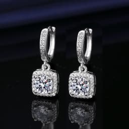 Moissanite Small Hoop Earrings Lab Diamond Hoop Huggies Earrings Sterling Silver Cartilage Earrings for Women Girls Teens