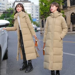 New Winter Women Cotton Coat Korean Loose Thicken Warm Lengthen Down Cotton Coat 2025 Women Hooded Long Parkas Plus Size Outwear