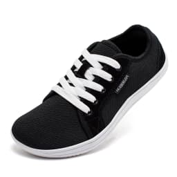 HOBIBEAR Wide Toe Barefoot Shoes Womens Mens Outdoor Lace Up Running Sneaker Zero Drop Comfortable Casual Shoes