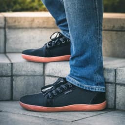 HOBIBEAR Wide Toe Barefoot Shoes Womens Mens Outdoor Lace Up Running Sneaker Zero Drop Comfortable Casual Shoes