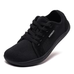 HOBIBEAR Wide Toe Barefoot Shoes Womens Mens Outdoor Lace Up Running Sneaker Zero Drop Comfortable Casual Shoes