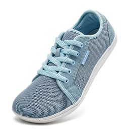 HOBIBEAR Wide Toe Barefoot Shoes Womens Mens Outdoor Lace Up Running Sneaker Zero Drop Comfortable Casual Shoes
