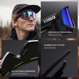 B BLIZ Fusion UV400 Cycling Goggles Windproof Mountain Bike Sunglasses Men and Women Skiing Hiking Riding Glasses 3 Lenses Set