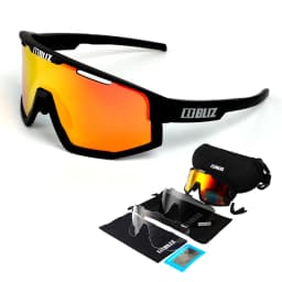 B BLIZ Fusion UV400 Cycling Goggles Windproof Mountain Bike Sunglasses Men and Women Skiing Hiking Riding Glasses 3 Lenses Set