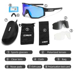 B BLIZ Fusion UV400 Cycling Goggles Windproof Mountain Bike Sunglasses Men and Women Skiing Hiking Riding Glasses 3 Lenses Set
