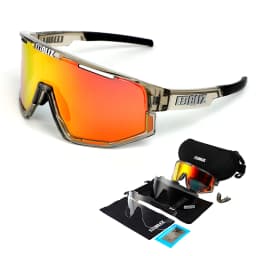 B BLIZ Fusion UV400 Cycling Goggles Windproof Mountain Bike Sunglasses Men and Women Skiing Hiking Riding Glasses 3 Lenses Set