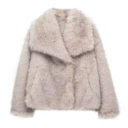 MUJER Faux Fur Hairy Coat Woman Warm Winter Fluffy Coat Women New Plush Jackets for Women Outerwears Luxury Women's Teddy Coats