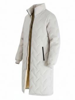 Mid-Length Winter Jacket Man Warm Long Coat Casual Quilted Padded Jackets Solid Color Outdoor Parkas Fleece Lined Thick Outwear