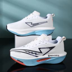 Running Shoes Carbon Board Air Cushion Marathon Men Sports Breathable Lightweight Women's Comfortable Athletic Nonskid Sneakers