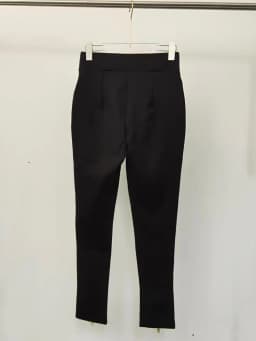 Summer women's retro irregular metal zipper design high waist feet pants fashion Joker elastic tight hip pants.