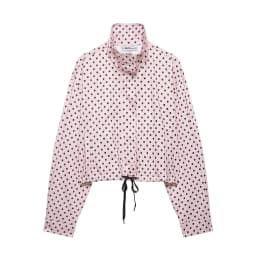 Women's Jackets Spring Autumn Thin Polka Dot Oversized Long Sleeve Outerwear Plus Size Zip Up Crop Coats