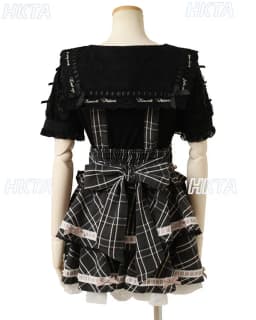 Liz Suspender Skirt 2026 Spring New Fashion Plaid Skirts Sweet Japanese Style Girls Heart Buttons Pleated Short Skirt for Women