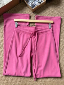 Rose Red Straight Sweatpant Woman Summer Low Waist Drawstring Long Pants Female Solid Casual All-match Cotton Sport Trousers New