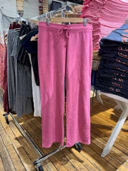 Rose Red Straight Sweatpant Woman Summer Low Waist Drawstring Long Pants Female Solid Casual All-match Cotton Sport Trousers New