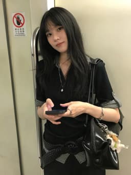 Genayooa American Retro Patchwork Shirt Women Half Sleeve Casual Shirts Y2k Vintage Fake Two Pieces Tops Japanese 2000s Tee Tops
