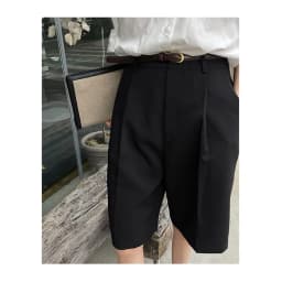 RZIV Women's High Waist Loose Wide Leg Shorts with Belt, Casual Summer