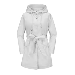 Spring Autumn New Hooded Water-repellent Jacket with Belt Thin Casual Loose Trench Coat Women Windbreaker