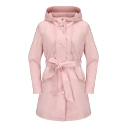 Spring Autumn New Hooded Water-repellent Jacket with Belt Thin Casual Loose Trench Coat Women Windbreaker