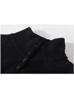 Women's Black Gothic Pullover Knitted Sweater Harajuku Korean Y2k Turtleneck Long Sleeves Jumper Sweaters Vintage 2000s Clothes