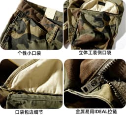 Sand Desert Jungle Camouflage Pattern Shorts for Men Summer Retro American Cotton Half Pants Youth Male Casual Straight Workwear