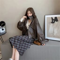 New Autumn Winter Faux Leather Jacket Women Oversize PU Coat Loose Casual Streetwear Female Cardigan