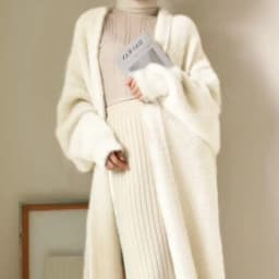 white Long Cardigan for women 2026 new winter clothes Knitted fluffy long sleeve Cashmere sweater coat korean style warm vintage