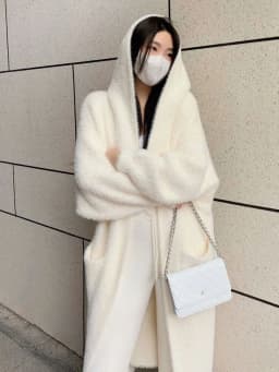white Long Cardigan for women 2026 new winter clothes Knitted fluffy long sleeve Cashmere sweater coat korean style warm vintage