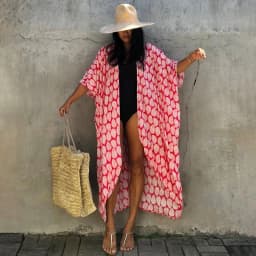 Beach Dress Tunic Cover up Embroidery Kaftan Saida de Praia Women Bikini Cover-up Pareo Sarong Beachwear