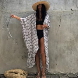 Beach Dress Tunic Cover up Embroidery Kaftan Saida de Praia Women Bikini Cover-up Pareo Sarong Beachwear