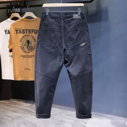 Mens Baggy Pants Harem Loose Fit Stretch Men Casual Pants Patchwork Fashion Men's Clothing Trousers Oversized Tapered Man Kpop