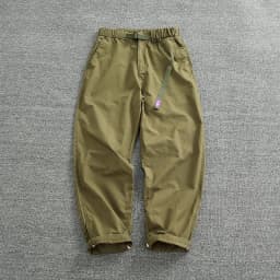 Summer thin casual pants men's straight straight tube loose conical overalls all cotton wash re-engraved purple mark daddy pants