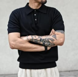 Sauce Zhan Polo Shirt Men Shirts Summer Knit Short Sleeve Shirt Vintage 100% Cotton Regular Fit