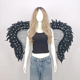 Carnival Graduation Ball Party Costume Accessories Artificial Feather Wings Halloween Catwalk Performance Character Cos Props