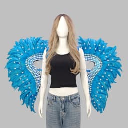 Carnival Graduation Ball Party Costume Accessories Artificial Feather Wings Halloween Catwalk Performance Character Cos Props