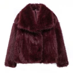 HXAO White Faux Fur Coat 2024 Woman New in coats Autumn Winter Fur Plush Fluffy Jacket Warm Red Gray Black Outerwears