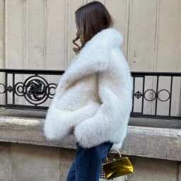 HXAO White Faux Fur Coat 2024 Woman New in coats Autumn Winter Fur Plush Fluffy Jacket Warm Red Gray Black Outerwears